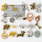 stino 100 Gram Metal Charms for Jewelry Making, Silver & Gold Plated, Bulk Pack for Bracelets, Necklaces, Crafts - color: Dog Mixed Color