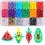 1720+pcs Pony Beads Kit 1830pcs 6 Style Letter Alphabet Beads Rainbow Plastic Pony Bead Bulk Multicolor Kandi Bead Elastic String DIY Crafts Jewelry Making Kit for Bracelets Necklaces - color: Solid Pony Beads with Letter