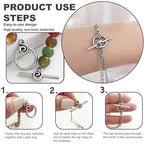 Heather's cf Toggle Jewelry Clasps – Durable Quality, Antique Swirling Silver Finish Toggle Clasps & Closures for Necklace, Bracelet & Charms – Ideal for DIY, & Jewelry Making – Medium (Set of 24) - color: Medium silver toggle clasp