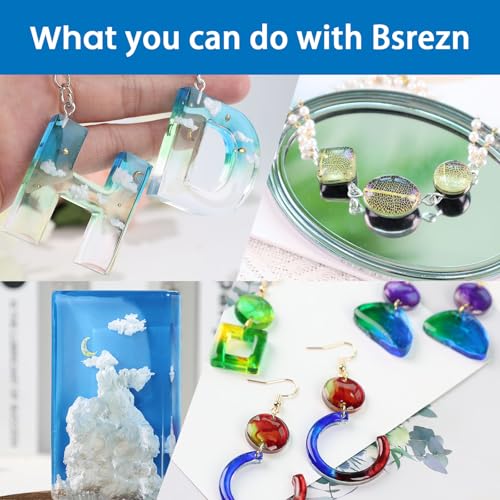 Bsrezn 100g UV Resin Hard with 8 Wooden Sticks Premixed Resina UV for Jewelry Making (100g x 1) - size: 100g with 8 Wooden Sticks