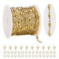 KYUNHOO 13 Feet Rhombus Link Necklace Chains Bulk on Spool Solid Stainless Steel Gold Chain for Jewelry Making with Jump Rings and Lobster Clasps - color: Rhombic Gold