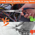 SPEEDWOX Long Needle Nose Pliers 7 Inch Long Nose Mini Precision Wire Looping Fine Pliers Long Anti-slip Handles Smooth Jaws High Leverage Reduce Efforts for Jewelry Making - style: Needle Nose Pliers