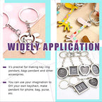 Swpeet 450Pcs 3/5" 15mm Sliver Key Chain Rings Kit, Including 150Pcs Keychain Rings with Chain and 150Pcs Jump Ring with 150Pcs Screw Eye Pins Bulk for Jewelry Findings Making (15mm, Sliver) - color: Sliver, size: 15mm
