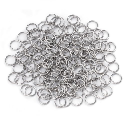 1000Pcs 9mm Stainless Steel Jump Rings 18 Gauge Metal O Rings Close but Unsoldered Single Loop Connectors for Jewelry Necklaces Bracelet Earrings Keychain DIY Making - color: dark silver, size: 9mm