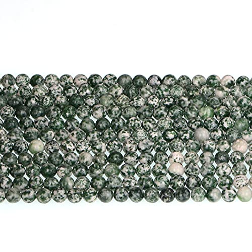 8mm Natural Green Jasper Stone Round Loose Stone Beads for Jewelry Making DIY Crafts Design 1 Strand 15" APPR.43-45pcs - color: Green Jasper, size: 8mm