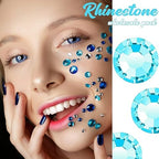 1440pcs SS16 4.0mm Aquamarine Flatback Rhinestones bulk K9 Glass Water Blue Crystals Nail Art Gems Round Stones Diamonds Lake Blue Nail Charms Jewels for Nails Eyes Face Makeup Crafts DIY Tumblers etc - color: Aquamarine, size: Ss16