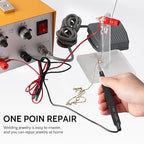 Jewelry Spot Welder Machine, 30A Professional Spot Welder for Gold Silver Platinum, Handheld Pulse Arc Spot Welding Machine for Jewelry DIY Precision Repair (Yellow)