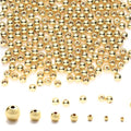 8mm-60pcs 18K Gold Filled Round Ball Beads for Jewelry Making Gold Spacer Beads, Smooth Gold Metal Beads for Bracelets Necklaces Earrings Crafts Bulk Supplies - color: 8mm-60pcs