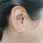 6pcs 20G Pure Titanium Earring Posts Pins Hypoallergenic Nickel Free Piercing Earrings Findings for Women Men Sensitive Ears 12mm - color: 6pcs 12mm 20G ear pin, size: 6PCS