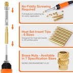 90W Soldering Iron Heat Set Insert Tool, LED Digital Solder Iron Adjustable Temperature(180°C-480°C) with 250Pcs Threaded Inserts Brass Nuts,Soldering Iron Tips,Heat Set Insert Tips,Desoldering Pump - color: 32-in-1 Soldering Iron Kit