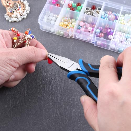 SPEEDWOX Flat Nose Pliers Smooth Jaw Pliers For Jewelry Making Precision Duck Bill Fine Plier Metal Bending Plier Wire Wrapping Wire Bending Straightening Ring Opening Jewelry Making Supplies - style: Flat Nose Pliers