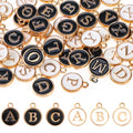 104 PCS Letter Charms for Jewelry Making - Double Sided Alphabet & Initial Charms for Necklace & Bracelet - color: 2 colors