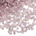 uxcell 1400Pcs Glass Bugle Beads, 1.9x1.5mm Tube Mini Loose Glass Seed Spacer Bead for DIY Earrings Necklaces Bracelets Jewelry Making (Purple) - color: Purple, size: 1.9x1.5mm