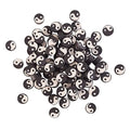 Airssory 100 Pcs Black and White Manmade Polymer Clay Soft Beads Flat Round with Taiji Ying Yang Sign Loose Bead Spacer for Lucky Jewelry Making - color: Yin Yang Beads_Black and White