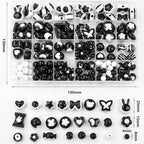 Black and White Chunky Acrylic Bead, Beads for Pens Focal Beads Bracelet Beads Loose Spacer Bead Heart Star Kandi Bead for DIY Beadable Pens Necklaces Earings Keychains Jewelry Making (Black+White) - color: Black+White