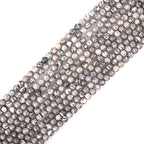 8mm Natural Map Stone Round Loose Stone Beads for Jewelry Making DIY Crafts Design 1 Strand 15" APPR.43-45pcs - color: Map Stone, size: 8mm