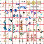 FUNSHOWCASE Cabochon Resin Mold Pack of 2 Mosaic Tile Epoxy Casting Jewelry Making - color: 358 Cavities 15 Designs