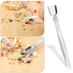 3Pcs Grabber Tool Holder Set Jeweler's Pick Up Sprinkle Pen Jewelry Tweezers 4 Claw Piercing Ball with Prongs Diamond Claw Precision Stainless Steel For Tiny Objects IC Chip Electronic Components - color: Black