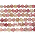 MJDCB Best Sellers Natural Stone Beads Faceted Polygon Rhodonite Crystal Energy Stone Healing Power for Jewelry Making(8mm) - color: Rhodonite