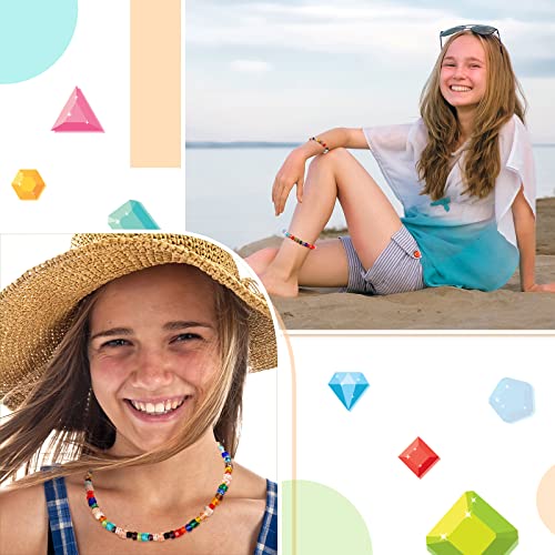Inbagi 1000 Pieces Glass Beads Bulk Assorted Crystal Beads for Jewelry Making Faceted Bicone Cube Rondelle Spacer for DIY Crafts Bracelets Necklace Pendants Making Supplies