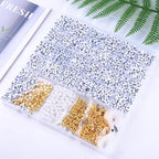 2080 Pcs White Round Letter Beads with Gold Spacers for Bracelets & Keychains, Alphabet Beads Kit with Accessories DIY Crafts for Women & Girls - color: A2#White Gold