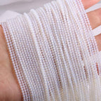 155pcs 2mm Natural Opalite Stone Loose Round Beads Gemstone Smooth Samll Spacer Beads for jewerly Making Bracelet Necklace - color: Opal, size: 2 mm