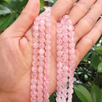 Adabele 15 Inch Natural Rose Quartz Pink Crystal Gemstone 6mm Faceted Flat Round Coin Loose Beads Gem Stone Spacer (57-61pcs) for Jewelry Making GZ13-9 - color: Rose Quartz, size: 15 Inch/1 Strand