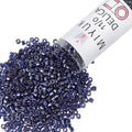 Miyuki Delica Seed Beads – Size 11/0 (1.6 mm), DB0278, Lined Dark Blue Luster, 7.2 g, Approx. 1440 Beads, Made in Japan - color: DB0278 - Lined Dark Blue Luster