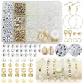 Basigeese Jewelry Making Supplies Kit Natural Stone Beads for Irregular Gemstone Beading with for DIY Craft Bracelet Necklace Earrings for Adults (White Jade) - color: White Jade