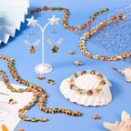 6 Strand Turquoise Spacer Beads Starfish Turtle Cross Leaf Butterfly Painted Beads Summer Ocean Loose Beads Crafts 8 Colors 13-17mm for DIY Bracelet Necklace Earring Jewelry Making - color: Mixed Color-A