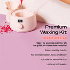 KoluaWax Premium Waxing Kit for Women - Beginner Friendly - Complete Wax Kit that includes 14oz of Wax Beads, Applicator, Pre and Post Care, Suitable for Sensitive Skin (Blush) - Mothers Day Gifts - color: Blush