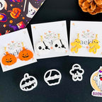 Xaekicr Halloween Polymer Clay Cutters Set – 8Pcs Clay Cutters for Earrings, Pumpkin Skull Witch Hat Molds for DIY Clay Jewelry Making - color: J color