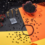 PH PandaHall Black Glass Pearl Beads, 1000pcs 4mm Glass Pearls for Earring Bracelet Necklace Waist Chain Jewelry Making, 0.71.1mm Hole - color: Black