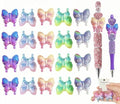 20 Pcs Butterfly Acrylic Beads for Crafts - Fits for Beaded Pens & Jewelry Making - DIY Supplies - color: Gradient Color-20pcs