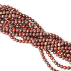 60PCS 6mm Natural Red Snake Skin Jasper Round Loose Beads for Jewelry Making DIY Gifts Arts Crafts Materials 1 Strand 15" - color: Red Snake Skin Jasper, size: 6mm 60pcs
