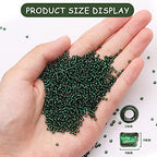 2100 Pcs Size 6/0 Glass Seed Beads, 4 mm Emerald Small Mini Spacer Loose Pony Beads for Jewelry Making and DIY Crafts - color: Emerald, size: Large