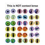Julie Wang 6MM 100PCS Mixed Dragon Eyes Flatback Glass Cabochon Dome for Artworks Making Craft Jewelry DIY Findings about 0.24inches - size: 6MM-100PCS