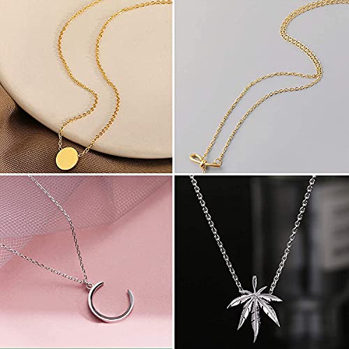50 Pack Silver Plated Necklace Chains Bulk, Cable Chain Pack for Jewellery Making - color: Gold, size: 20 Inch