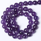 10MM 38PCS Natural Stone Purple Amethyst Crystal AAA Grade Quartz Beads for Jewelry Making DIY Bracelet - color: Amethyst, size: 10mm