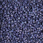 Miyuki Delica Seed Beads – Size 11/0 (1.6 mm), DB2319, Frost Opaque Rainbow Navy Blue, 7.2 g, Approx. 1440 Beads, Made in Japan - color: DB2319 - Frost Opaque Rainbow Navy Blue