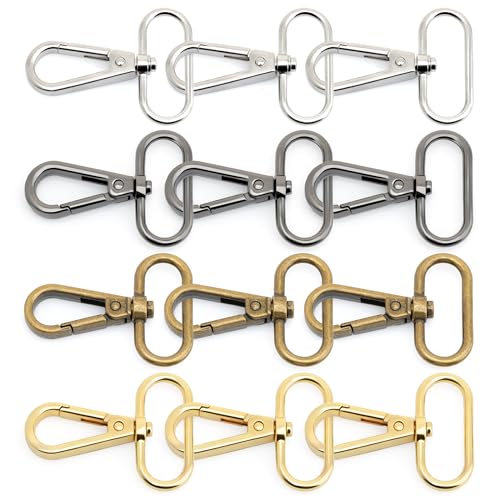 CRAFTMEMORE Snap Hook Swivel Push Gate Lobster Clasps Fashion Clips Purse Making FS10 Pack of 10 (Antique Brass, 1 Inch) - color: Antique Brass, size: 1 Inch