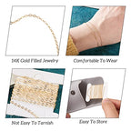 Elecrelive 3.28FT 14K Gold Filled Chains 1.5mm Brass Cable Chains Thin Weldable Link Curb Necklace for Permanent Jewelry Necklace Bracelet Making - color: Golden-Cable Chain