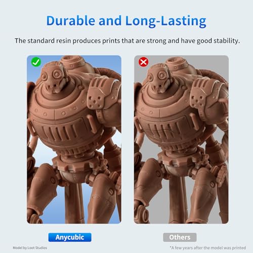 ANYCUBIC Upgraded 8K 3D Printer Resin, 3D Printing Resin with High Precision and Quick Curing & Excellent Fluidity for LCD 4K/6K/8K/12K/16K 3D Printing (Crimson Clay, 1kg) - color: Crimson Clay, size: 1kg