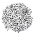 600PCS 6x6mm Square Acrylic Letter Beads C for Friendship Bracelets Jewelry Making, White Acrylic Cube Base with Black Alphabet Beads for DIY Crafts Bracelets Necklaces Key Chains Phone Lanyard - color: Letter C(Black on White)