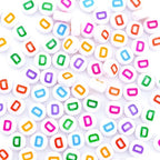 300Pcs Round Letter Pony Beads D 4X7mm Individual Alphabet Beads for Friendship Bracelets Making - color: Round - D