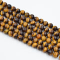 10mm Round Yellow Tiger Eye Beads Smooth Polished Drilled Tigerite Gemstone Beads for Bracelets Making(Yellow Tiger Eye, 10mm) - color: Yellow Tiger Eye, size: 10mm