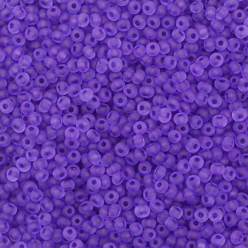 Dark Purple Pony Beads, 2mm Round Glass, 1320pcs, Loose Beads for DIY Crafts - color: Dark Purple