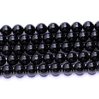 Natural Gemstone Loose Beads Smooth Round Approxi 15 inch DIY Bracelet Necklace for Jewelry Making (6mm, Black Tourmaline) - color: Black Tourmaline, size: 6mm
