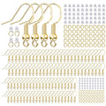 14k Gold Plated Earring Hooks for Jewelry Making, 300 Pcs Hypoallergenic DIY Earring Making Supplies Kit, Upgraded French Ear Fish Hook Earing Findings Wires Parts Hardware Pieces (Gold) - color: Gold
