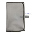 Travel Foldable Jewelry Rolls Bag Hanging Jewelry Organizer with 9 Zippered Clear Pockets Storage Pouch with Rotatable Hanger (GREY) - color: GREY